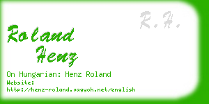 roland henz business card